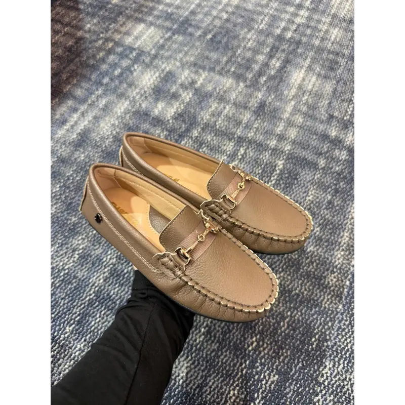 Shoozim Dark Taupe Leather Loafer - Image 3