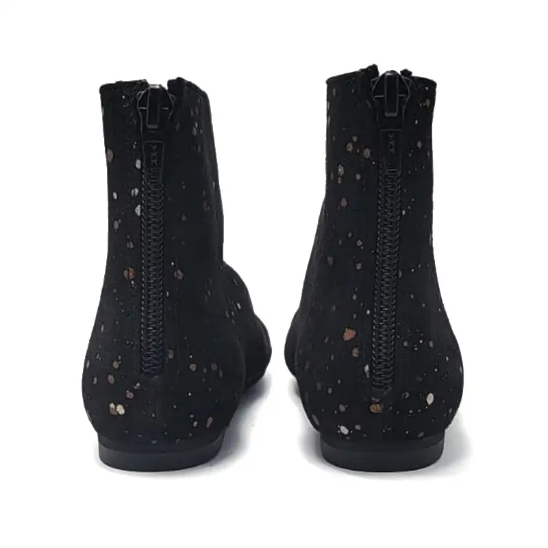 Sonatina Helen Black Gold Speckled Zipper Bootie - Image 3