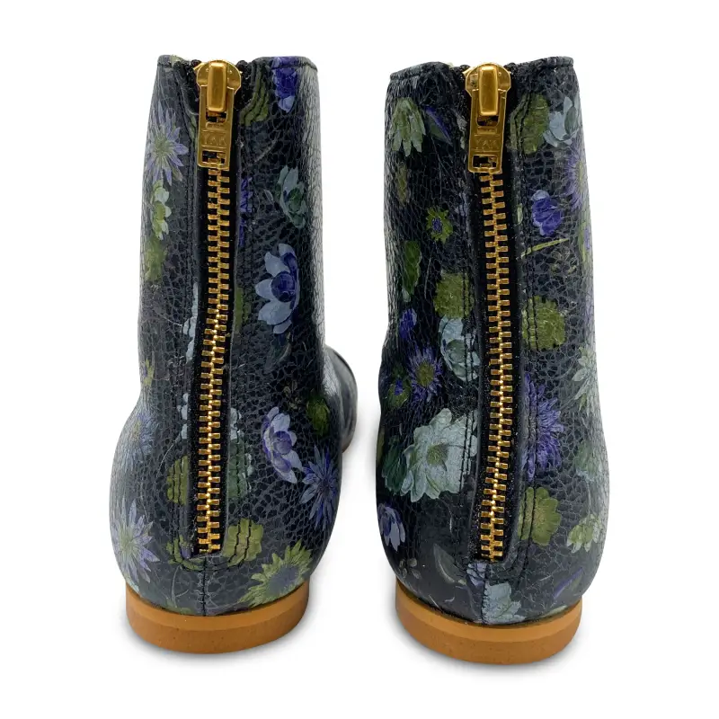 Sonatina Polly Floral Leather Back Zipper Bootie - Image 3