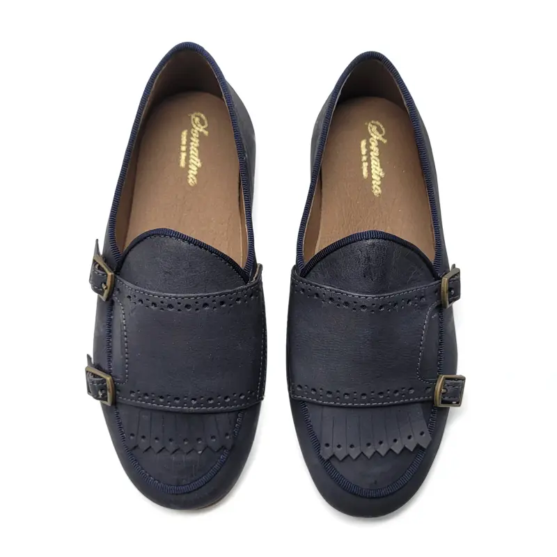 Sonatina Rogers Brushed Navy Fringe Slip on - Image 2