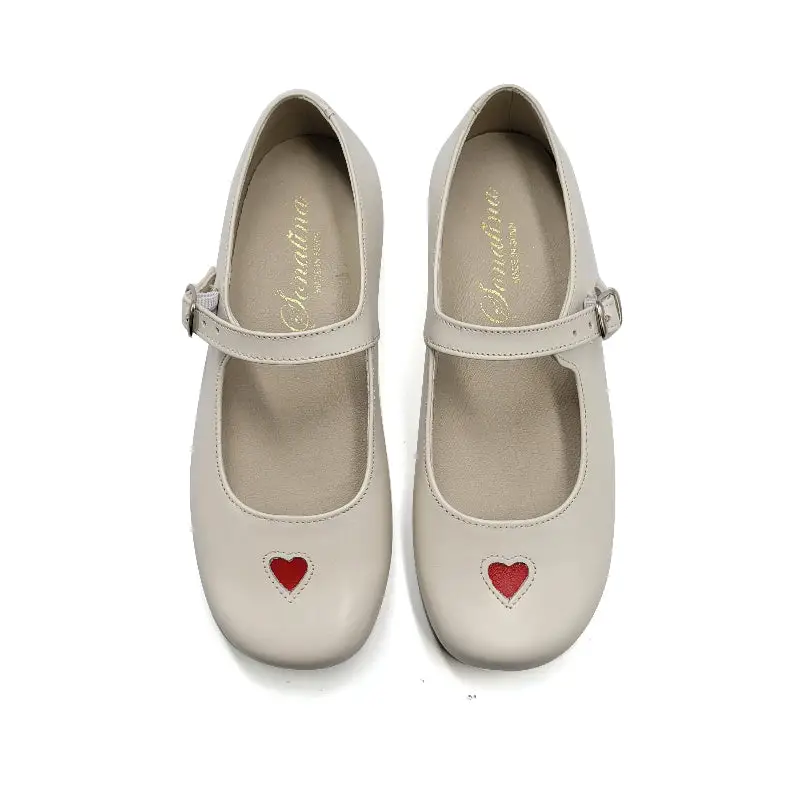 Sonatina Tracey Ivory Red Heart Cutout Mary Jane - Image 2