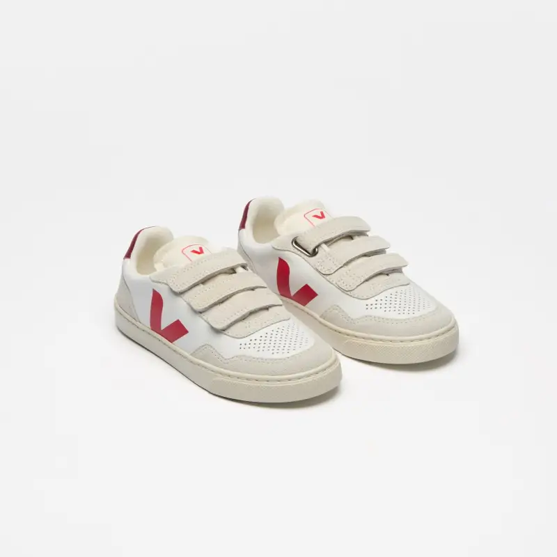 Veja White Red Triple Velcro Sneaker