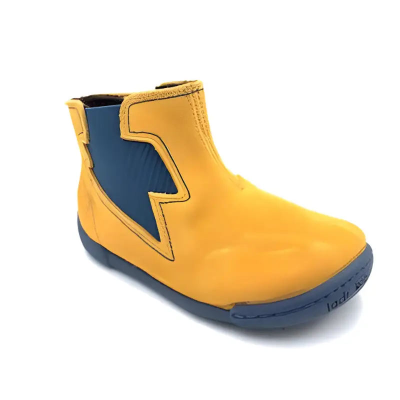 Vulladi Mustard Suede Blue Elastic Bootie 2776 - Image 3