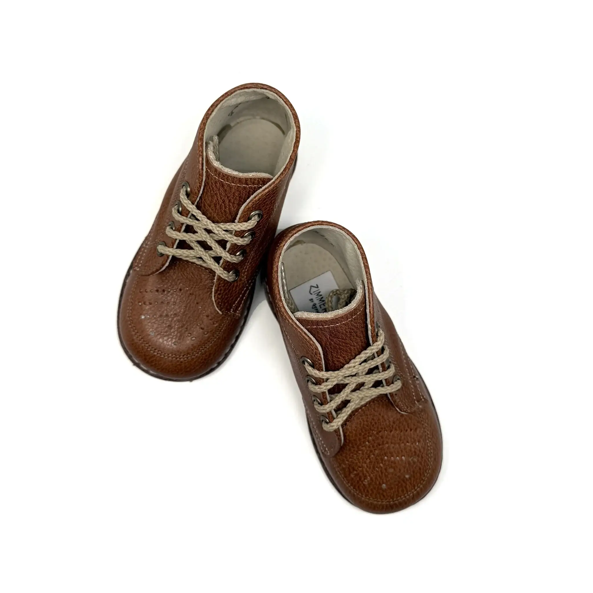 Zimmerman Cognac First Walker Lace Up Bootie - Image 3