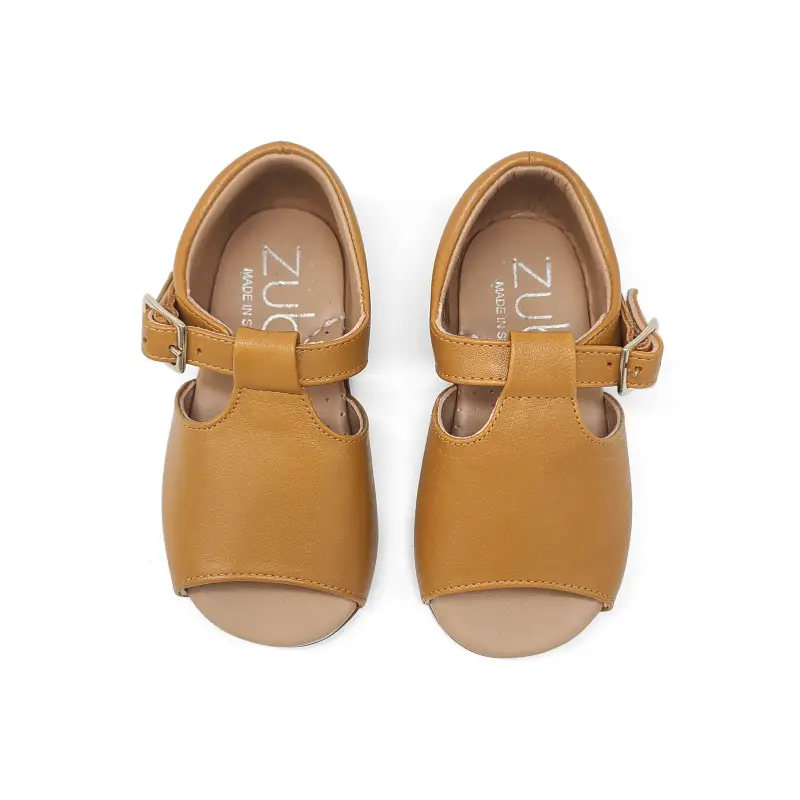 Zubii Caramel T-Strap Sandal First Walker - Image 3
